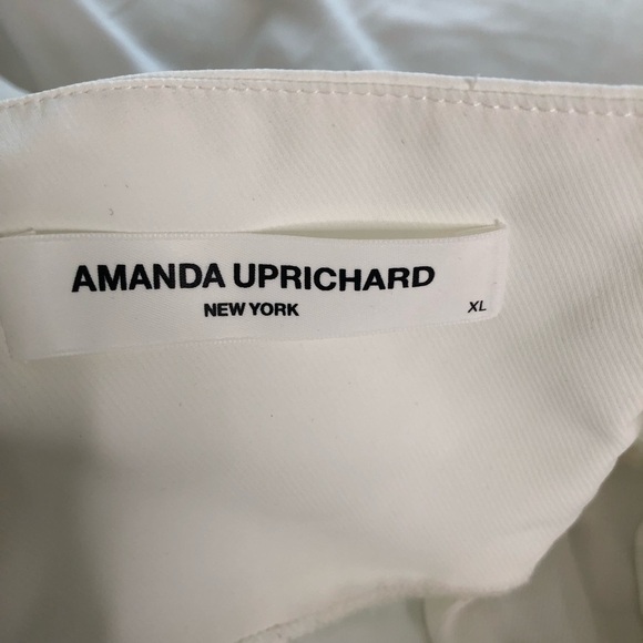 Amanda Uprichard White Darling Puff Sleeve Mini Dress Size XL - Picture 5 of 12